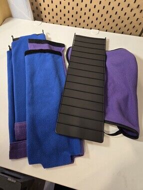 Ferret Rat Rabbit Ramps & Covers (3-Pack) Plus Fleece Hammock Blue / Purple